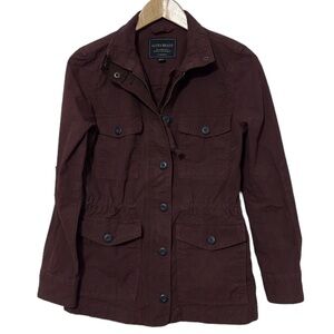 Lucky Brand Womens Denim Utility Jacket with Drawstring Waist